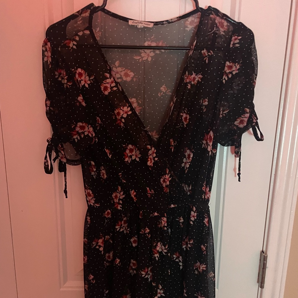 Soft girl multi colored floral dress
